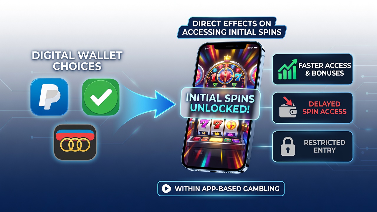 Mobile app screens showing wallet selection and spin activation steps